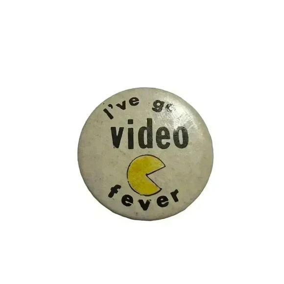 Vintage "I've Got Video Fever" Pinback Button Retro Collectible Badge - Picture 1 of 3